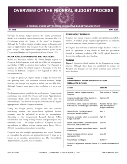 Overview of the Federal Budget Process