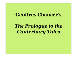 The Canterbury Tales Pilgrims in the Prologue