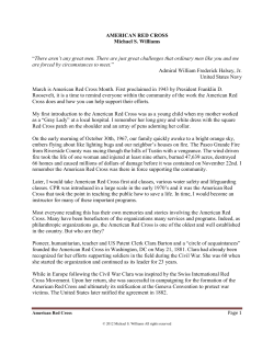 American Red Cross - Wildland Residents Association