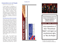 Corporations are not People