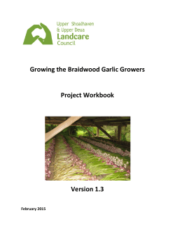 Project Workbook - Upper Shoalhaven Landcare Council