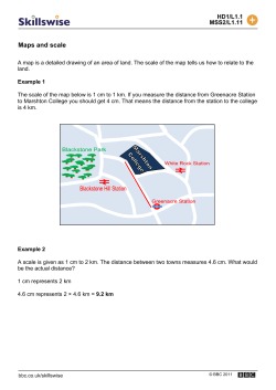 Maps and scale