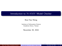 Introduction to NuSMV Model Checker