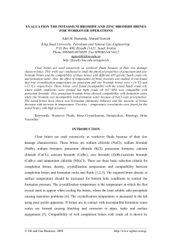 EVALUATION THE POTASSIUM BROMIDE AND ZINC BROMIDE
