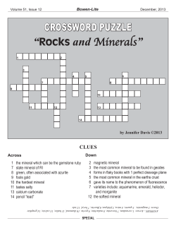 Rocks and Minerals