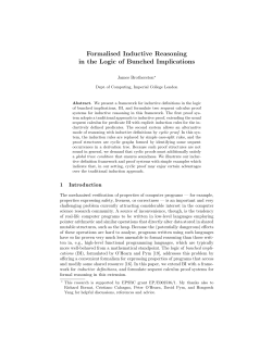 Formalised Inductive Reasoning in the Logic of Bunched Implications