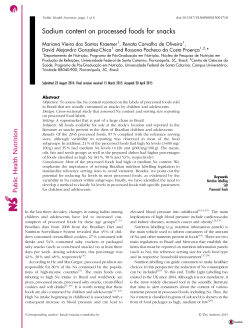 Sodium content on processed foods for snacks - nuppre