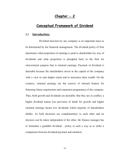Chapter - 2 Conceptual Framework of Dividend