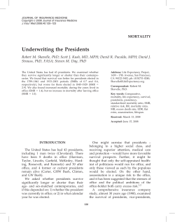 Underwriting the Presidents