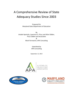 A Comprehensive Review of State Adequacy Studies Since 2003