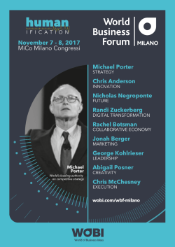 November 7 - 8, 2017 MiCo Milano Congressi