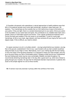 Stretch to Beat Back Pain