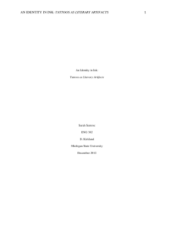 an identity in ink: tattoos as literary artifacts 1