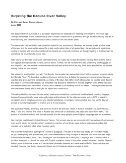 Bicycling the Danube River Valley