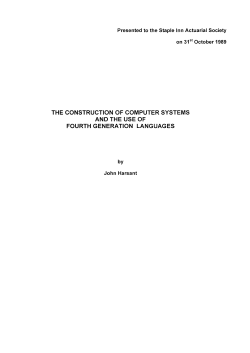 the construction of computer systems and the use of fourth