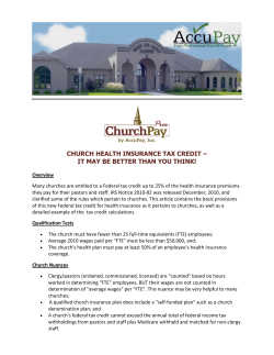 church health insurance tax credit