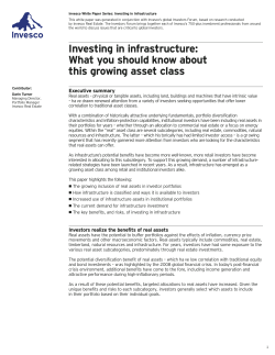 Investing in infrastructure - Invesco &ndash; Institutional Asia