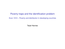 Poverty traps and the identification problem