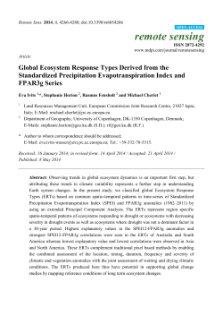 Global Ecosystem Response Types Derived from the