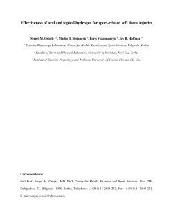 Effectiveness of oral and topical hydrogen for sport