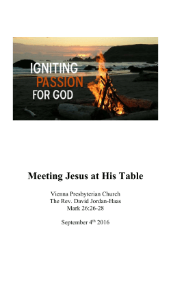 Meeting Jesus at His Table - Vienna Presbyterian Church