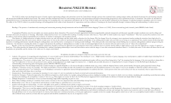 Reading Rubric