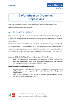 Worksheet on Grammar