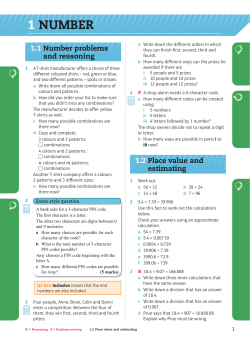 Number and Problem Solving - Pearson Schools and FE Colleges