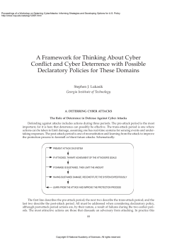 A Framework for Thinking About Cyber Conflict and