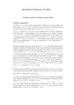 18.03 Differential Equations, Recitation Solution 5