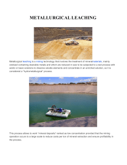 METALLURGICAL LEACHING