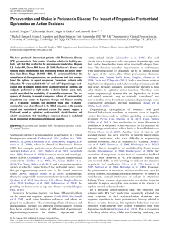 Perseveration and Choice in Parkinson`s Disease