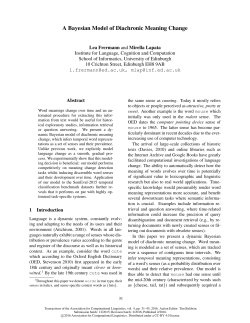 A Bayesian Model of Diachronic Meaning Change