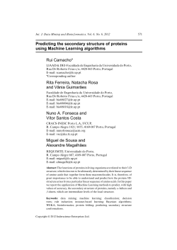 Predicting the secondary structure of proteins using Machine