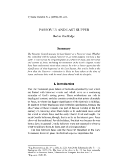 passover and last supper