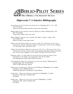 Shipwrecks !! A Selective Bibliography