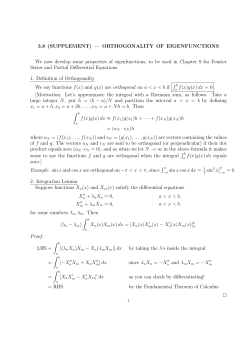 3.8 (SUPPLEMENT) — ORTHOGONALITY OF