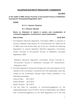 Rajasthan Electricity Regulatory Commission (Power