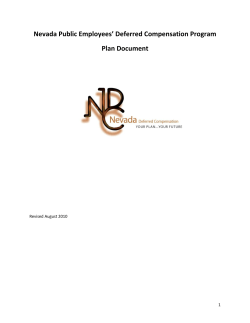 Nevada Public Employees` Deferred Compensation Program Plan
