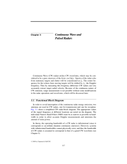 Chapter 3: Continuous Wave and Pulsed Radars