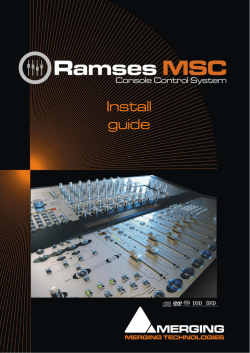 Ramses Install Guide - Merging Technologies