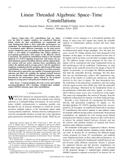 Linear threaded algebraic space-time constellations