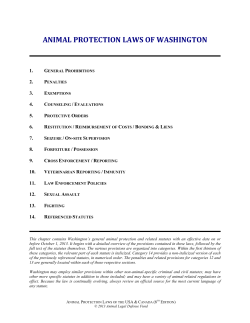 animal protection laws of washington