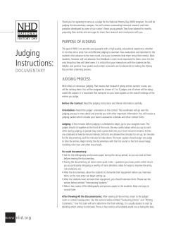 Documentary Judging Instructions - Texas State Historical Association