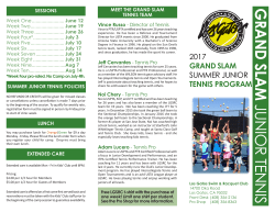 grand slam junior tennis - Los Gatos Swim and Racquet Club