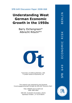 Understanding West German Economic Growth in the 1950s