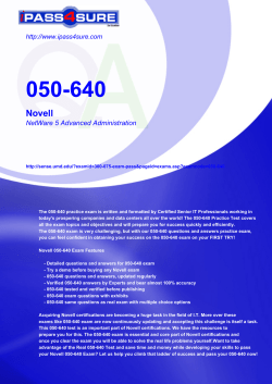 050-640 Novell NetWare 5 Advanced Administration