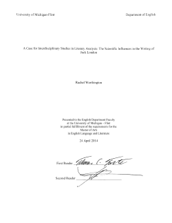 University of Michigan-Flint Department of English