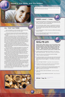 Jewelry, the Bible, and Christians