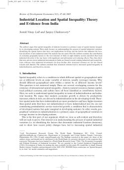 Industrial Location and Spatial Inequality